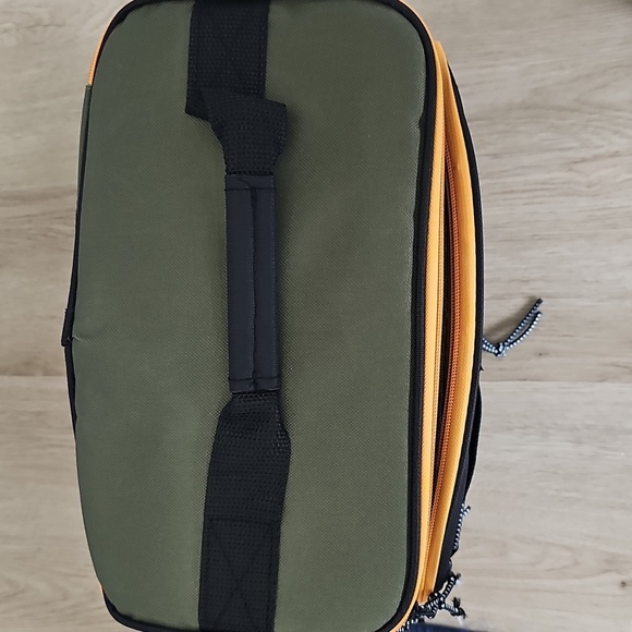 NWT Outdoors By Design 24 Can Cooler Bag Adjustable Strap 9 Inch Green & Orange - Picture 11 of 12